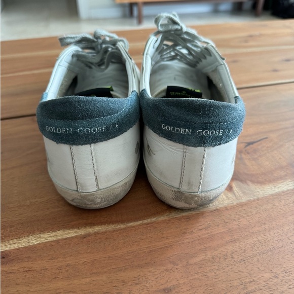 Golden Goose White and Orange Star Sneakers - Picture 4 of 8